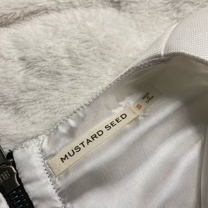 Mustard seed crop top blouse